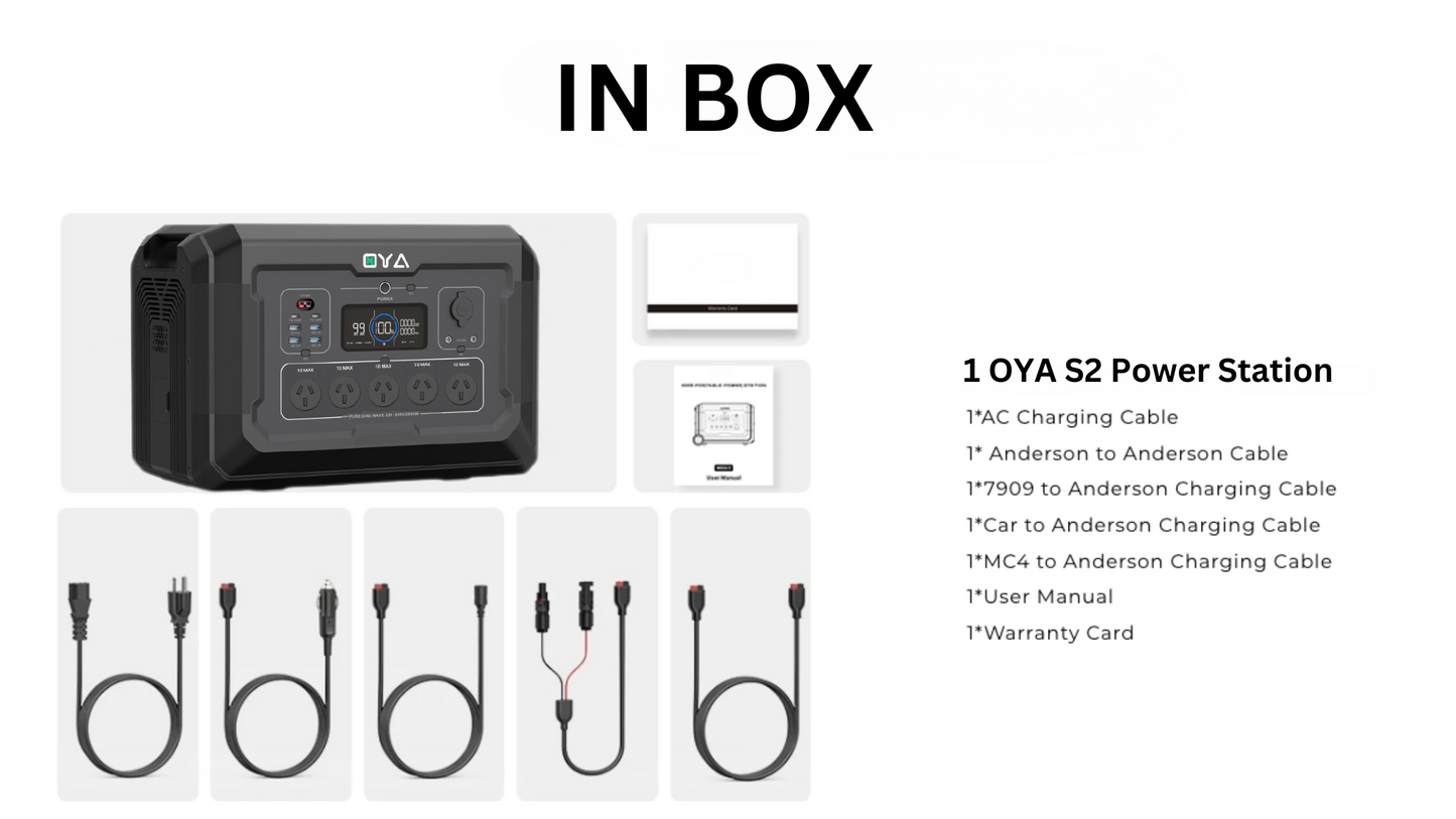 OYA S2 PORTABLE POWER STATION 2500W | 2028WH